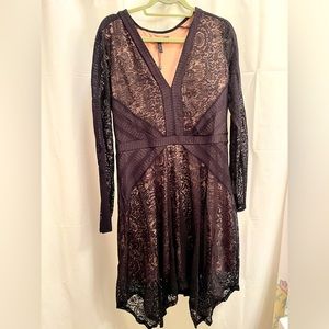 BCBG Black Lace Dress Size L